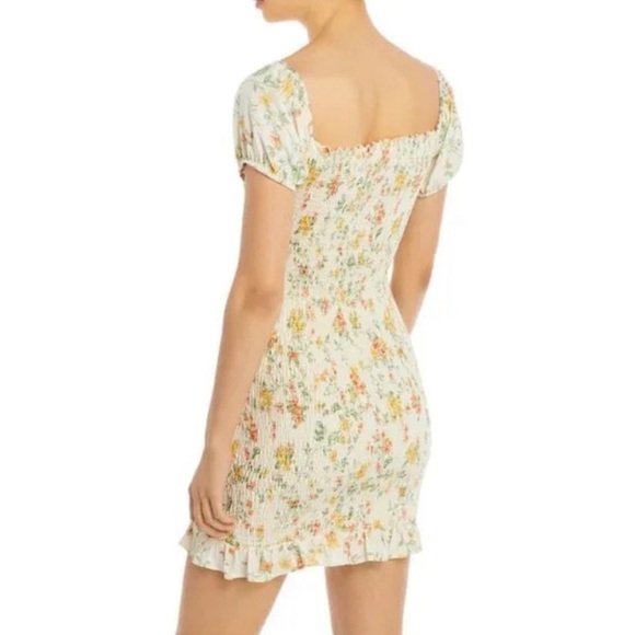 LOST + WANDER Big Escape Off The Shoulder Mini Dress in Pastel Floral Size Small - Picture 3 of 8